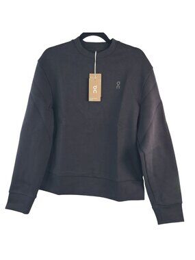 NEW On Focus Tech Crew Sweatshirt Black Women's Size S